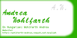 andrea wohlfarth business card